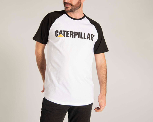 Remera Caterpillar Logo Team Tee (10)white/pitch B Hombre