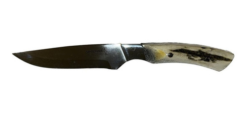 Cuchillo Cuchilla Cabo Asta De Ciervo Con Estuche Campomara