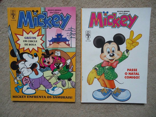 Lote Mickey- Ano 1990 -números 493,495,486-editora Abril