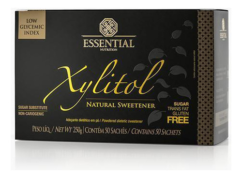 Kit 2 Xylitol Adoçante Sachê Essential Nutrition 250g