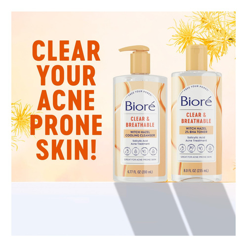 Bioré Limpiador Refrescante Biore Con Hamamelis, Tratamiento