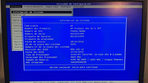 Hp Prodesk 400 G2.5, Intel Core I3 4160, 1tb Hdd (Usado)