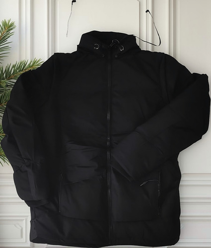 Campera Parka Hombre Con Piel Mangas Y Capucha Desmontables