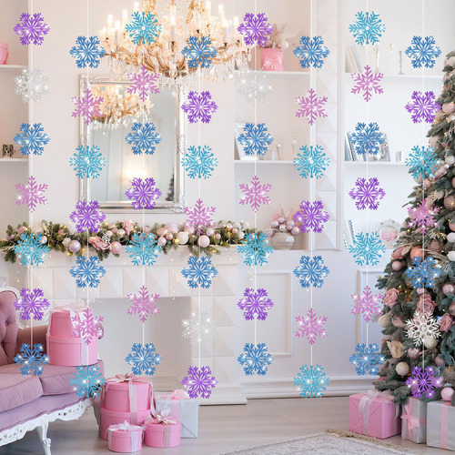 9 Pieza Decoracion Colgante Copo Nieve Invierno Para Fiesta