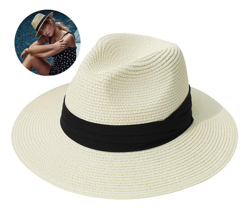 , Sombrero De Paja Flexible Summer Sun Beach Panamá