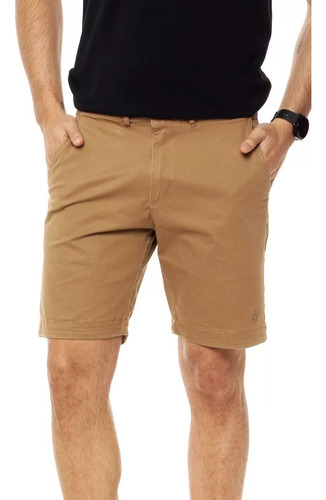 Bermudas Hombre Gabardina Lisa Wellington Polo Moda Clasica