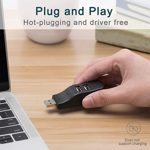 . Concentrador Usb De 4 Puertos, Divisor De Concentrador De
