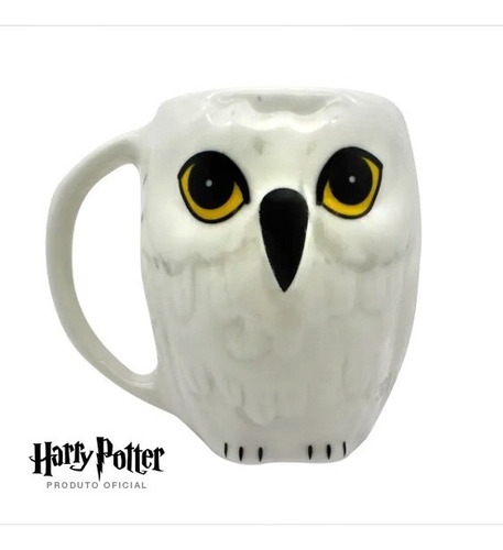 Caneca 3d Coruja Hedwig Harry Potter Edwiges Bruxo Oficial