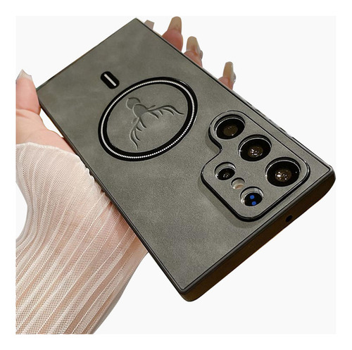 Funda Magsafe De Piel Mate Para Samsung Galaxy S24u