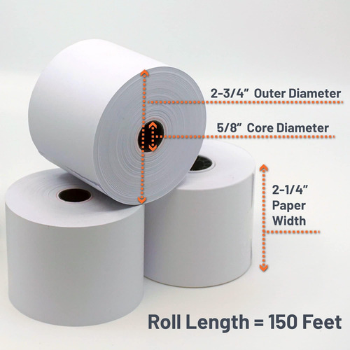Rollos De Papel Blanco Compactos Victor 7050 Para Registros