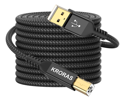 Kroras Cable De Impresora Usb 2.0 De 25 Pies Usb Tipo A Mach