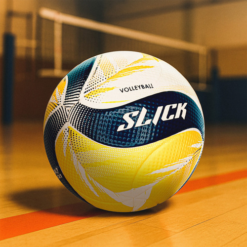 Bola De Vôlei Dualt Slick Evolution Vp3.50 Quadra Cor Amarela E Azul