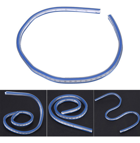 1 Pcs Curva De Plástico Flexible Regla De Regla Drawing
