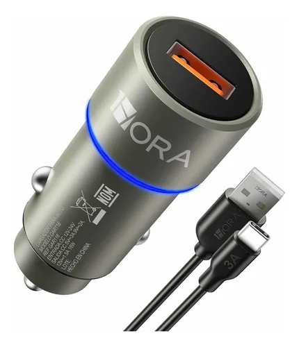 comprar Cargador 1hora Gar116 Usb-a De Auto Con Cable Carga Turbo