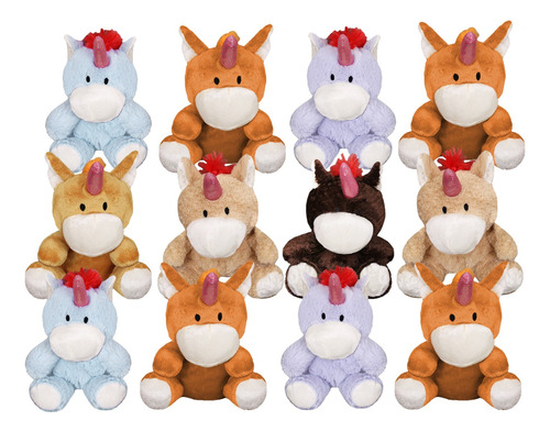 Peluches Mayoreo 12 Pz Animales Wild Unicornio Pelucheria