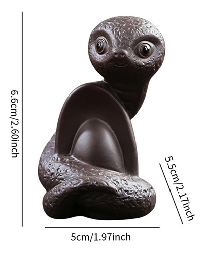 Estatua De Serpiente Tea Pet Bookshelf Housewarming Púrpura