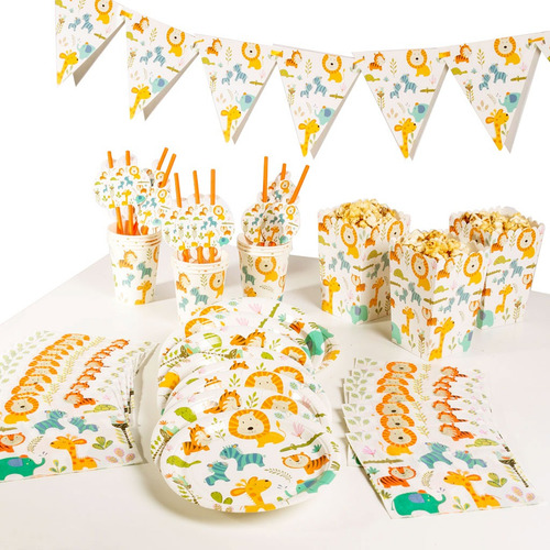 Servilletas Descartables Selva Cotillón. Pack X 20. 33x33cm
