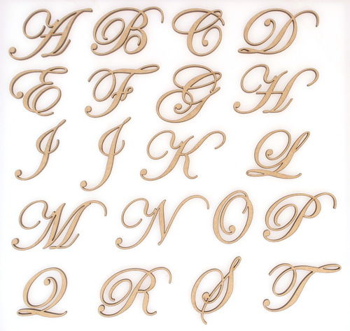 10 Letra Em Mdf Fonte Edwardian Script 10cm De Altura