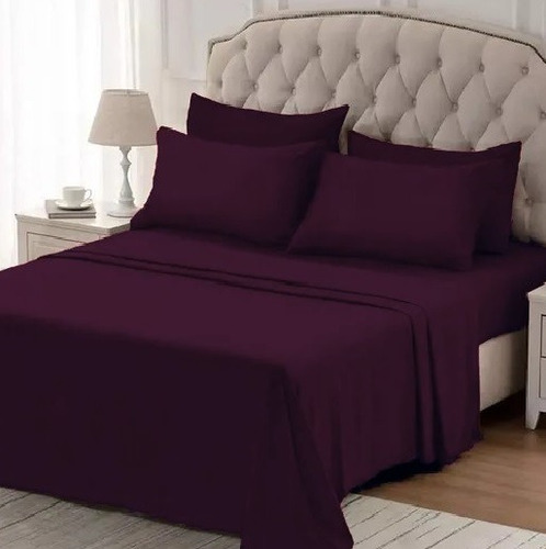 Sabanas 2 Y Media Plazas 600h Cotton Touch Onix 140x190x30cm Bordó