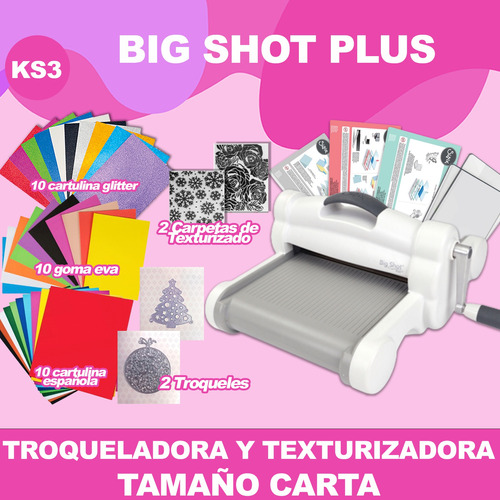 Máquina Troqueladora De Papeleria Sizzix Big Shot Plus Ks3