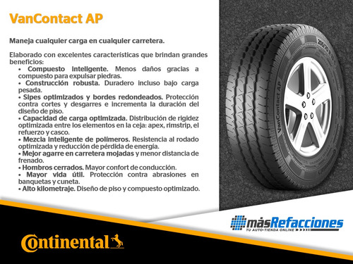 Kit De 4 Llantas 195/70r15 104r Continental Vancontact Ap