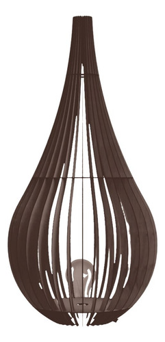 Luminária De Chão Capadócia Mdf 90cm Cor Da Cúpula Marrom Cor Da Estrutura Marrom