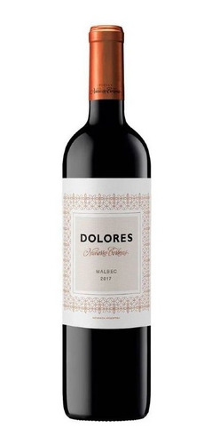 Vino Dolores Malbec 750 Ml- Con Bolsa Para Regallo (estuche)