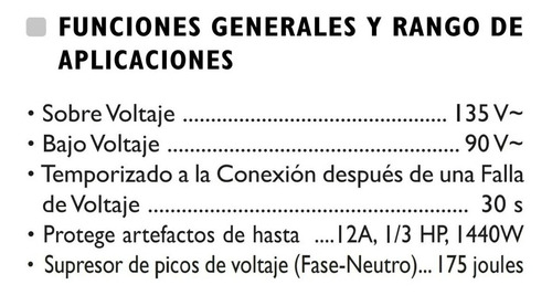 Imagen 5 de 7 de Protector De Voltaje Exceline Para Hornos Microondas 120v