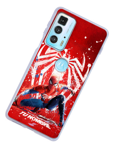 Funda Para Motorola Spiderman Personalizada Nombre