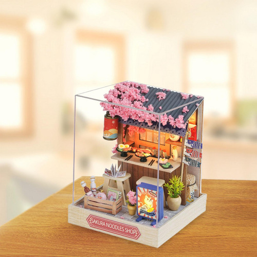 Miniature Dolls House Kits Wood Doll Sakuras Noodles House