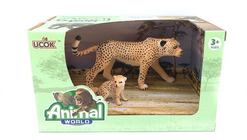 Playsets animal world guepardo pack x 2