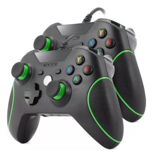 2 Controles Compatível Xbox-one Manete Com Fio Alta Precisão