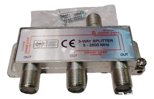 Splitter Para Antena Digital Incluye Adapador Hasta 3 Tv