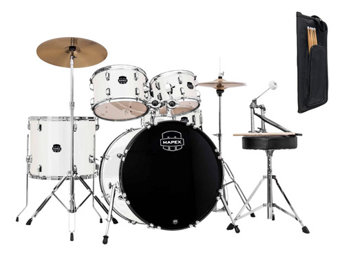 Bateria Mapex Comet White Thin Banco Prodigy Bb20x16 Brinde