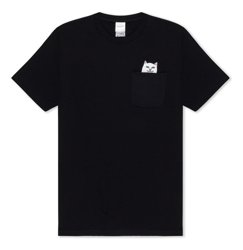 Camiseta Con Bolsillo Ripndip Lord Nermal (negro)