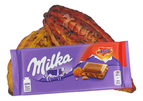 Chocolate Ao Leite Milka Daim 100g Importado