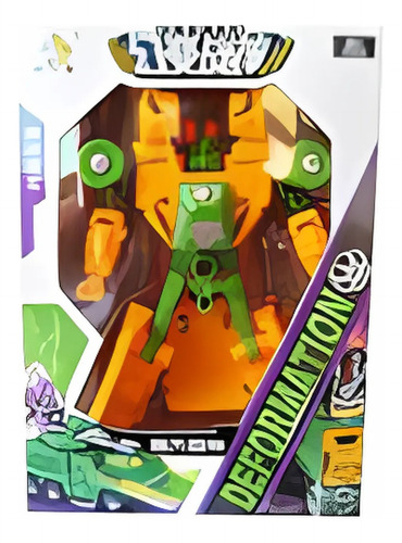 Robot De Juguete Tipo Transformers Calidad Top Economico Robot Naranja Con Verde