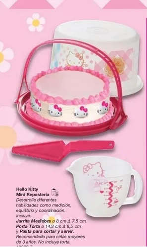 Set Reposteria Hello Kitty + 4 Mini Platitos Tupperware