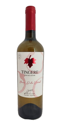 Vino De Autor Blanco Dulce Natural X750 Ml - Tingere 