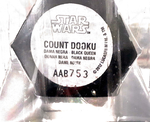 Miniatura Count Dooku Star Wars Xadrez Oficial De Metal.