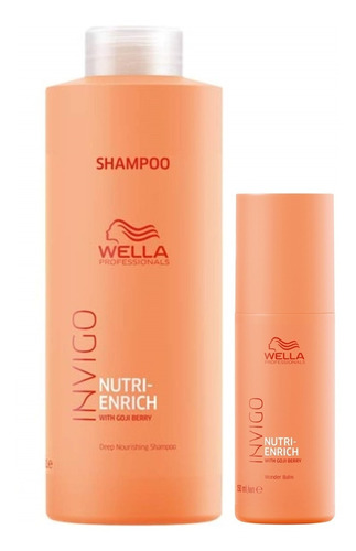 Shampoo 1000ml + Bálsamo Wella Invigo Nutri Enrich