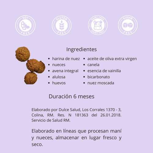 Montoncitos De Nuez - Marca Dulce Salud