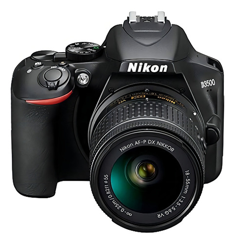 Cámara Dslr Nikon D3500 Con Af-p Dx 18-55 Mm Vr Y Paquete De