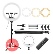 Comprar Aro De Luz Led 18¨ 45cm Profesional + Trípode + 3 Soportes
