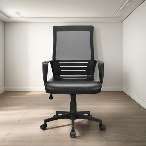 Silla De Oficina Ergonómica De Malla Con Respaldo Medio