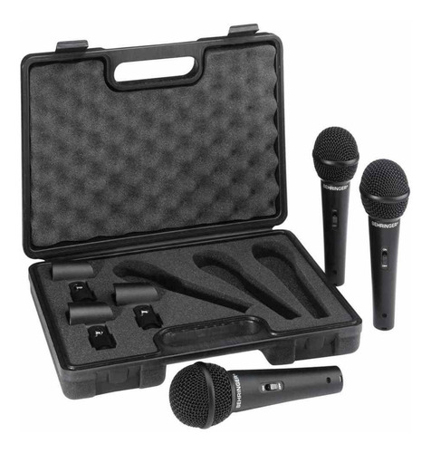 3 Microfonos Behringer Xm1800s + Cables 5 Mt Proel + Estuche