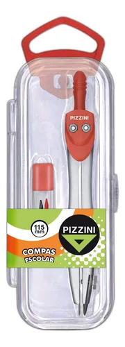 Compas Escolar Metalico Pizzini Pk 133 Con Estuche