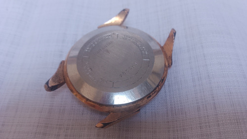 Antiguo Reloj Pulsera White Star A Cuerda 17 Rubis P/reparar Sin Malla Dorado Crema (Usado)