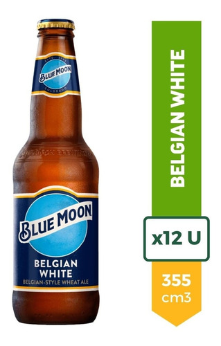 Cerveza Importada Blue Moon Belgian White 355ml Porron X12 U