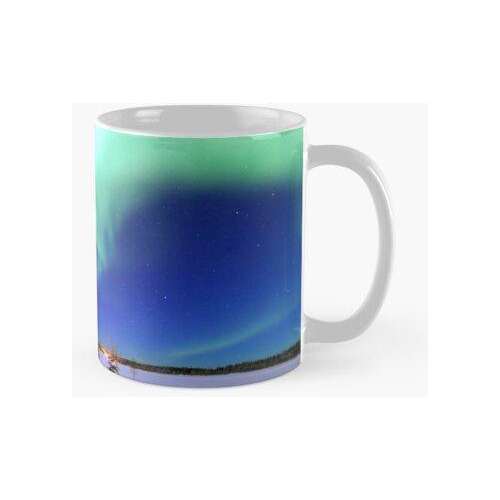 Taza Aurora Boreal En Invierno-alaska Calidad Premium